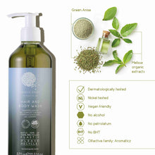 Cargar imagen en el visor de la galería, Geneva Green Hair & Body Wash Refillable 370 ml