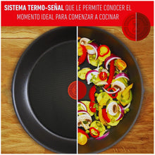 Cargar imagen en el visor de la galería, Sartén T-Fal Antiadherente Simplicity Tecnología Termo Señal y Base Difusora de Calor Color Negro