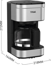 Cargar imagen en el visor de la galería, T-fal Cafetera Elegance 7 Tazas con Filtro Permanente y Sistema Antigoteo CM223DMX