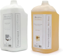Cargar imagen en el visor de la galería, Regina Spa Therapy Set de Shampoo y Acondicionador Miel de Abeja y Crema Corporal de Coco. / 5 litros Refil