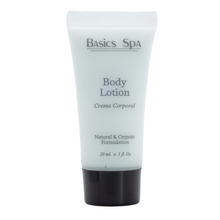 Cargar imagen en el visor de la galería, Crema Corporal Body Lotion Basic Spa 20ml | Amenidad Hotelera | Caja 500 Piezas