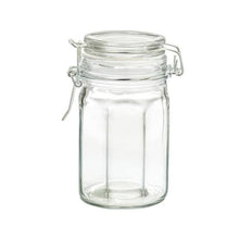 Cargar imagen en el visor de la galería, Frasco de Vidrio Hexagonal Vittori Brocalito con Tapa de Clip (200 ml)