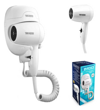 Cargar imagen en el visor de la galería, Secadora De Cabello Timco® Hotelera Para Pared Empotrable Ideal Para Hotel Hs-1600 Color Blanco