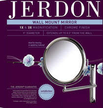 Cargar imagen en el visor de la galería, Jerdon Jp3030cf 9-inch Wall Mount Maquillaje Espejo Con Aumento