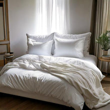 Cargar imagen en el visor de la galería, Funda de Almohada King Size Blanca Percal 40/60 250H,Ideal para hoteles , Suave, duradera y fácil de cuidar