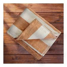 Cargar imagen en el visor de la galería, Toalla de Alberca Listada La Josefina (170 x 90 cm) – Beige/Blanco