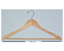 Cargar imagen en el visor de la galería, Gancho De Madera Para Ropa, Color Natural, 25 Piezas