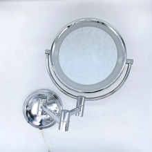 Cargar imagen en el visor de la galería, Espejo De Montaje En Pared Luz Led Doble Cara Cromado Conair