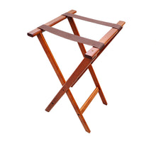 Cargar imagen en el visor de la galería, Tijera Porta Charola De Madera Csl Color Nuez Con Cintas Café