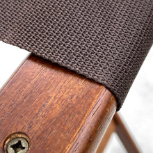 Cargar imagen en el visor de la galería, Tijera Porta Charola De Madera Csl Color Nuez Con Cintas Café