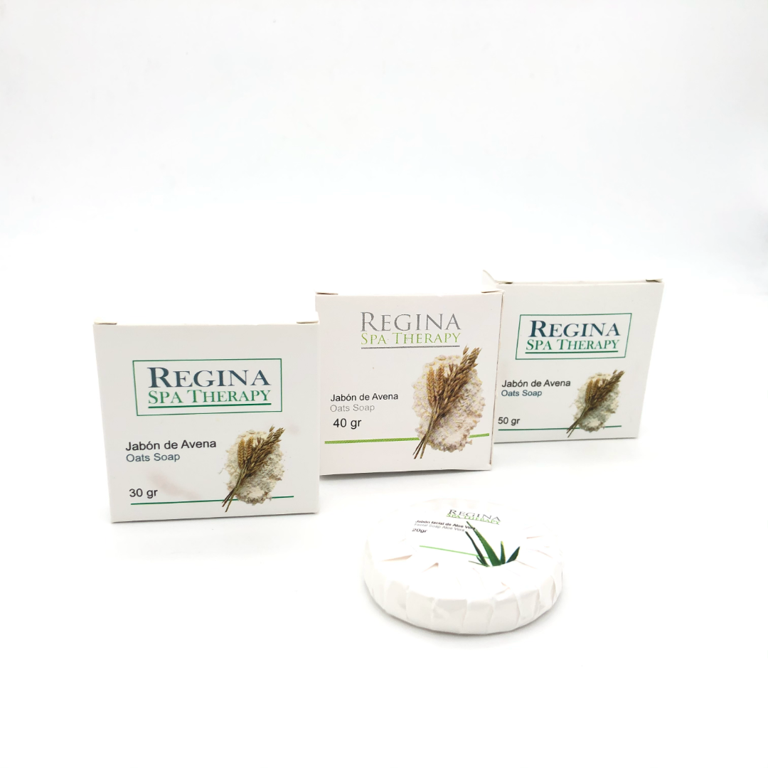 250 piezas de Jabón Facial Avena En Cajilla Regina Spa Therapy 40 Gr.