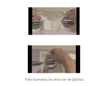 Cargar imagen en el visor de la galería, Cortina Para Baño Hookless Anillos Flexibles Hotel Beige