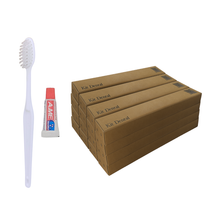 Cargar imagen en el visor de la galería, 100 Kits Dentales Ecológicos Cepillo Y Pasta Caja Cartón
