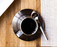 Cargar imagen en el visor de la galería, Front of the House FOH | Plato de Té Redondo de Acero Inoxiable de 4.25&quot; Bevel (12 Piezas)
