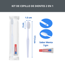 Cargar imagen en el visor de la galería, 100 Kits Dentales Ecológicos Cepillo Y Pasta Caja Cartón
