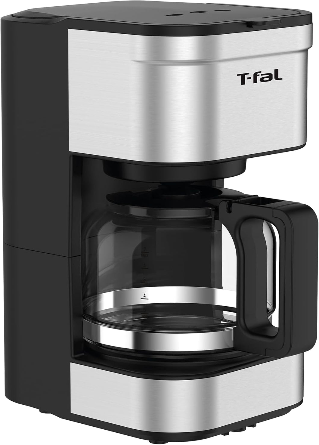 T-fal Cafetera Elegance 7 Tazas con Filtro Permanente y Sistema Antigoteo CM223DMX