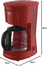 Cargar imagen en el visor de la galería, Cafetera T-fal Heliora Roja: 12 tazas de café
