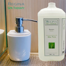 Cargar imagen en el visor de la galería, Regina Spa Therapy-Shampoo hotelero hecho a base de esencias de Aloe Vera. / 5 litros Suavidad Aromática: Shampoo- Champú Pura Vitalidad de Aloe Vera para Cabello Saludable.
