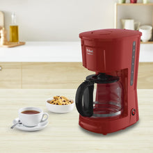 Cargar imagen en el visor de la galería, Cafetera T-fal Heliora Roja: 12 tazas de café
