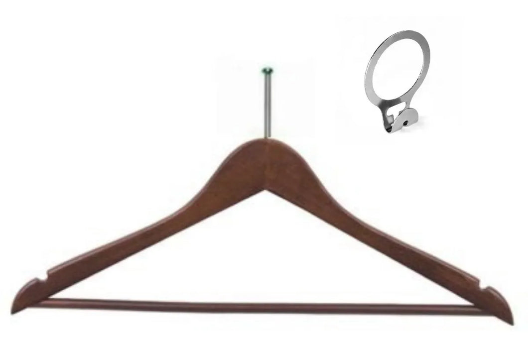 Gancho de Madera Plano Punta de Clavo Antirrobo Color Caoba