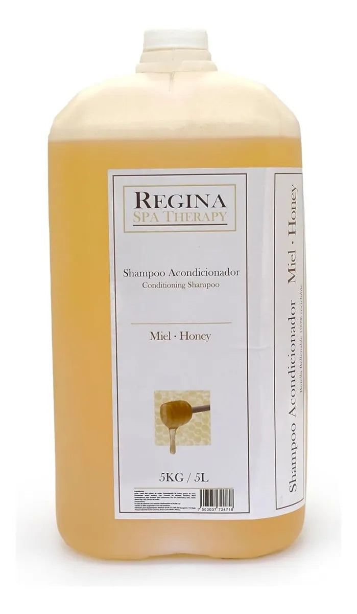 Regina Spa Therapy Shampoo y Acondicionador 2 en 1 Hotelero Hecho a Base de Esencias Miel de Abeja Refil de 5 Litros