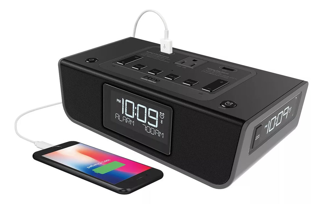 Reloj Despertador Con Triple Pantalla, Carga Usb Dual I Home