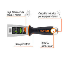 Cargar imagen en el visor de la galería, Espátula Flexible de 2" de Acero Inoxidable con Mango Comfort Grip - Truper Expert 15850
