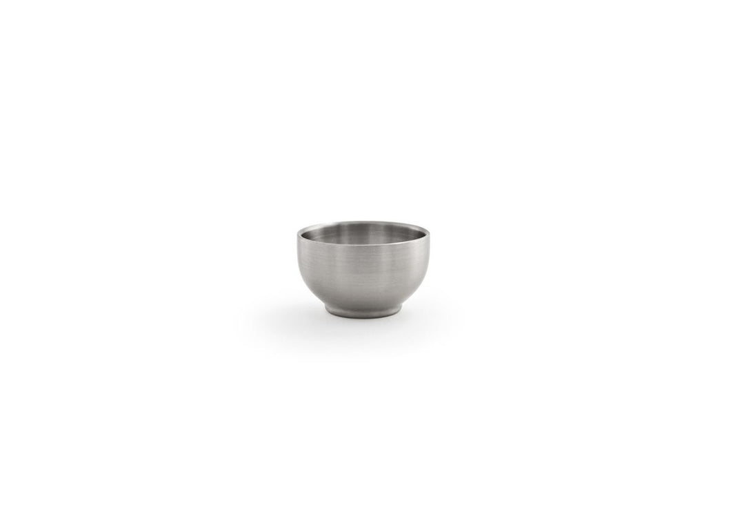 Front of the House FOH | Ramekin cepillado de acero inoxidable 2.5 oz color Plata (Caja con 12)