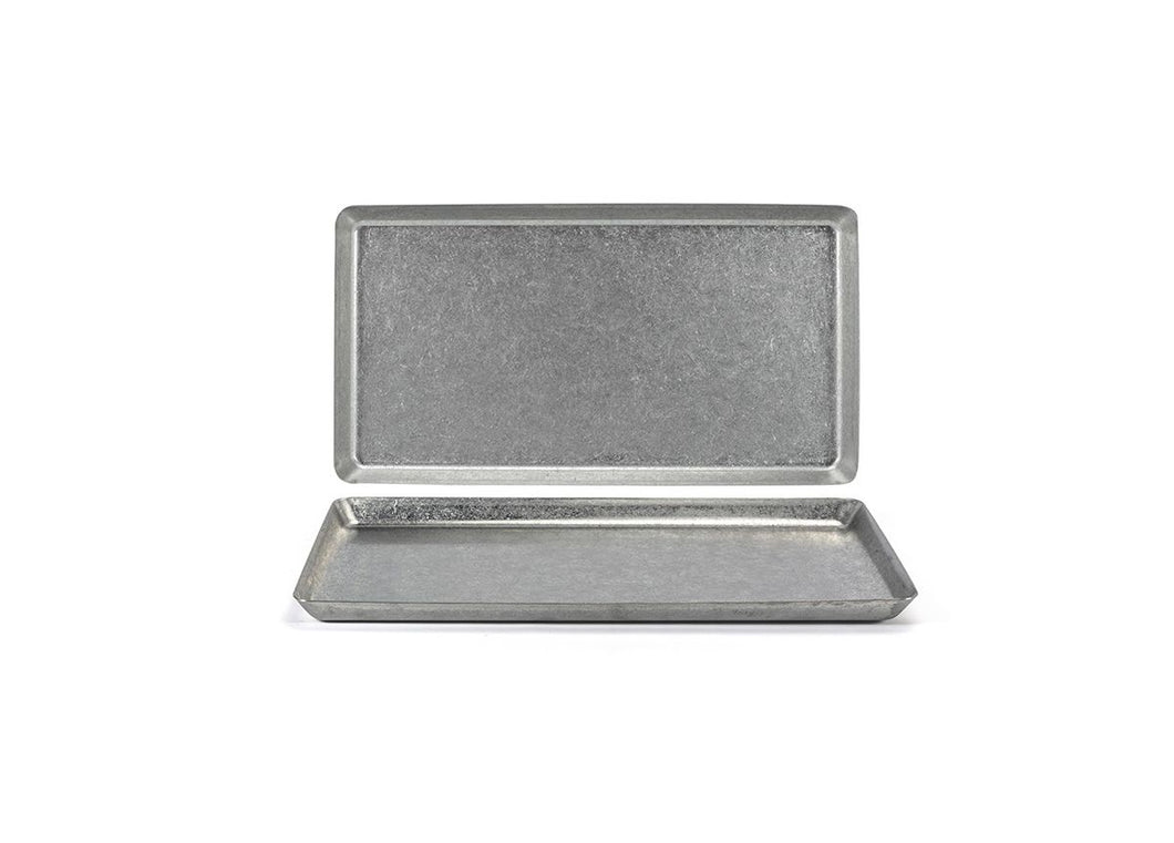 Front of the House FOH | Plato rectangular de acero inoxidable 12.5