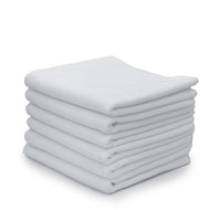 Tapete para Baño Blanco Liso de 50X75 Tapete Tipo Toalla de 300 gramos 100% Algodón, 30 piezas.