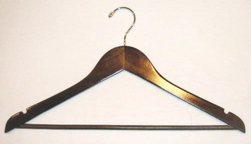 Ganchos De Madera Dura Para Ropa, Caoba - 25 piezas