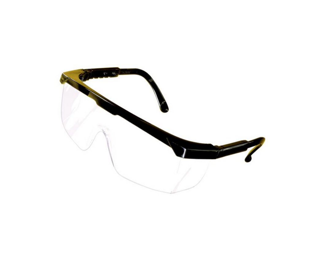 Lentes Protectores De Policarbonato Cabel, Armazón Negro Paquete 10 Piezas