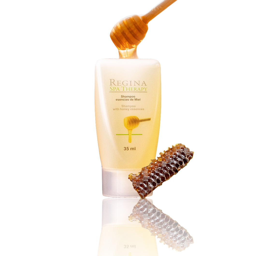 250 piezas de Shampoo Acondicionador Esencias De Miel Regina Spa Therapy 35 ml